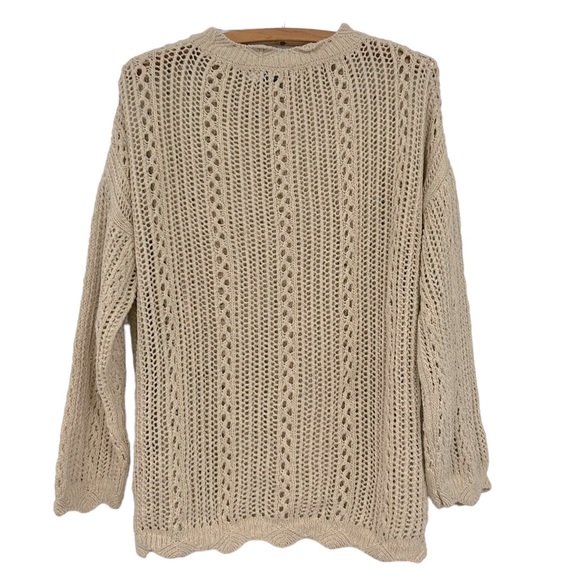 Italian Made Cotton Knit Slouchy Sweater - Picture 2 of 8